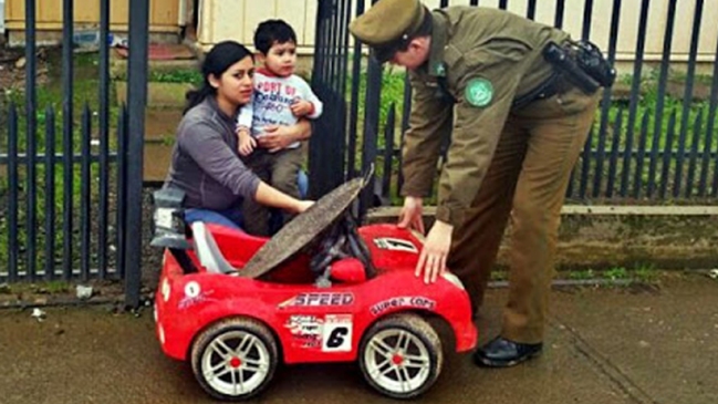 Carabineros detuvo a dos sujetos por robar auto de juguete en Osorno