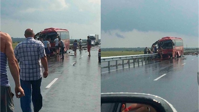 Al menos 16 muertos al chocar dos buses en Rusia