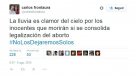Lluvia y aborto: La curiosa analogía de un decano de la UC
