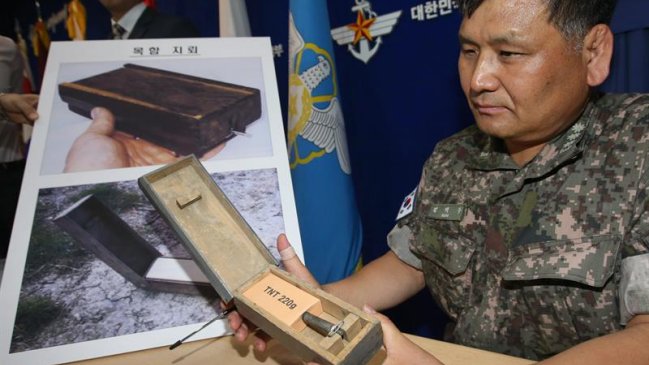 Seúl acusó a Pyongyang de poner minas en su territorio para 
