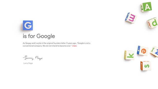 Google aplicará una renovación radical a su estructura corporativa