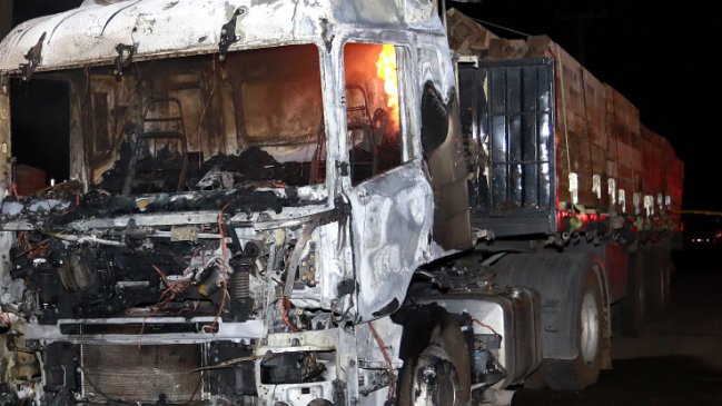 UDI por quema de camiones: Son delincuentes terroristas que usan métodos de las FARC