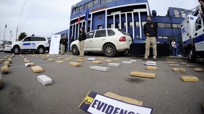 PDI decomisó 130 millones de pesos en drogas en Arica