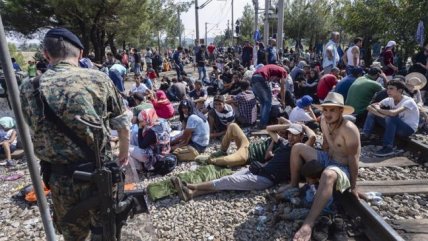  Policía macedonia y refugiados se enfrentaron en frontera  
