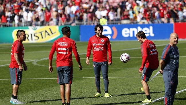 Sampaoli hasta ensayó formación en práctica abierta en el Nacional