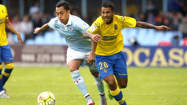 Fabián Orellana anotó en igualdad de Celta de Vigo ante Las Palmas por la liga española