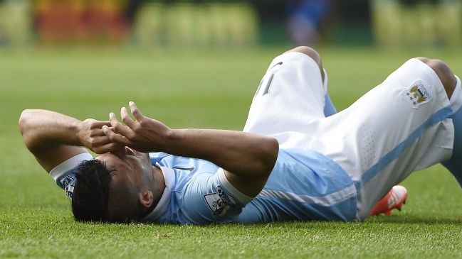 Sergio Agüero se perderá por lesión el arranque en la Liga de Campeones