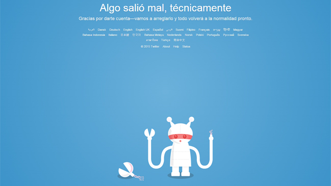 Twitter reporta fallas en su servicio