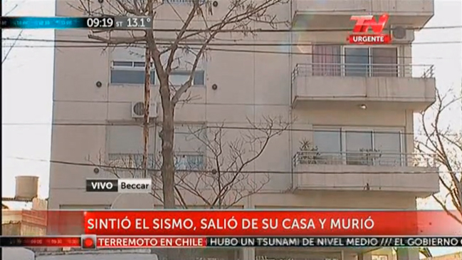 En Argentina murió un hombre cuando evacuaba un edificio por el terremoto en Chile