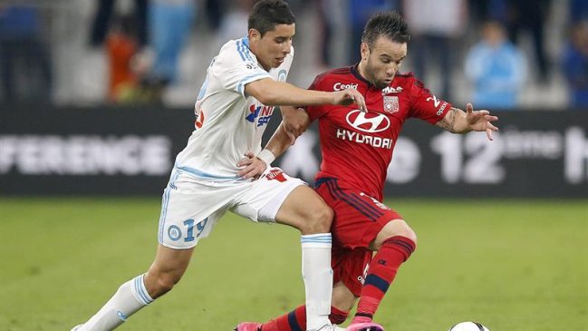 Mauricio Isla jugó en accidentado empate entre Marsella y Lyon