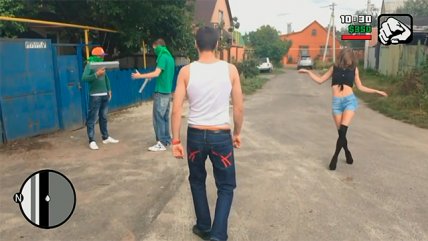 Fanáticos recrearon videojuego GTA en las calles de Rusia