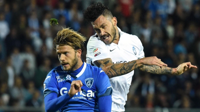 Mauricio Pinilla fue titular en ajustada victoria de Atalanta sobre Empoli en la liga italiana