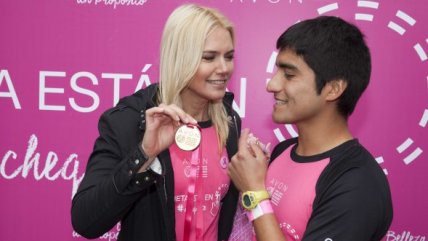 Valeria Mazza estuvo en la XIX Corrida-Caminata contra el Cáncer de Mama