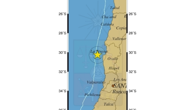 Sismo se registró en la Región de Coquimbo
