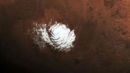   Toman extraordinaria imagen del polo sur de Marte 