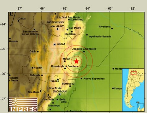 Sismo de 5,9 Richter en norte de Argentina dejó al menos un muerto