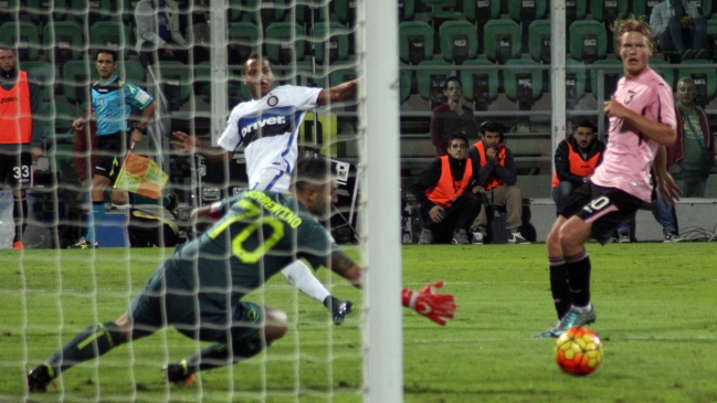 Gary Medel jugó en igualdad de Inter frente a Palermo