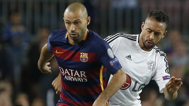 Mascherano fue suspendido por dos partidos y llegará al clásico con Real Madrid