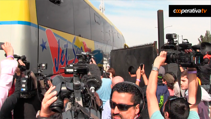 La llegada de Universidad de Chile al Estadio Monumental para el Superclásico