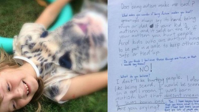 La carta de una niña autista australiana que emociona al mundo