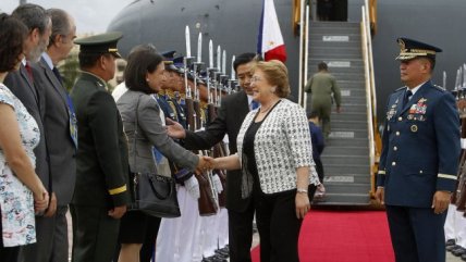  Bachelet llegó a la Cumbre APEC en Filipinas  