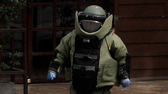 Operativo policial tras hallazgo de un mortero en una construcción