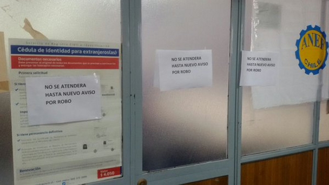 Desconocidos asaltaron oficina del Registro Civil de Quillota