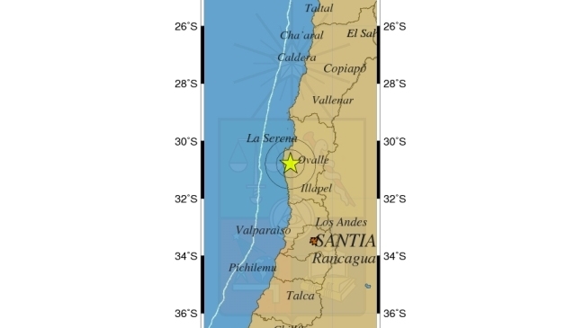 Sismo de menor intensidad se registró en la Región de Coquimbo