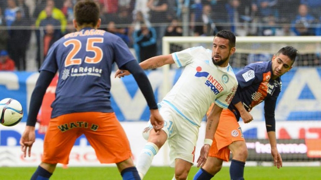 Olympique de Marsella de Mauricio Isla empató ante Montpellier
