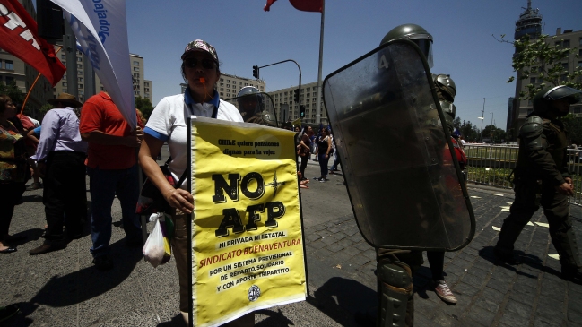 Grupo No Más AFP encabeza jornada de manifestaciones