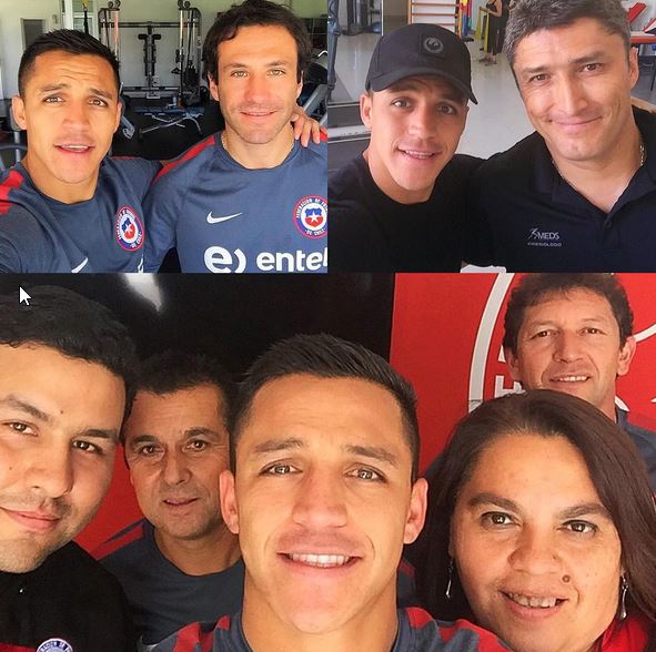 Alexis Sánchez saludó al personal que lo cuidó en su recuperación