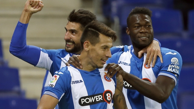 Enzo Roco y Espanyol celebraron ante Unión Las Palmas