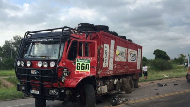 Un muerto y cinco heridos dejó accidente de camión de asistencia del Rally Dakar