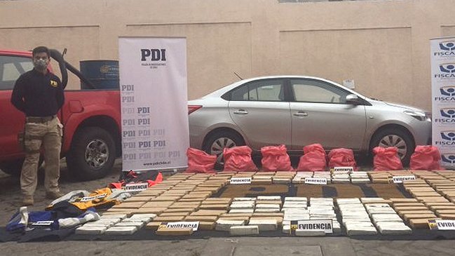 PDI incautó 193 kilos de marihuana prensada en Ovalle