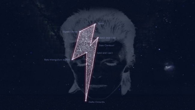 Constelación en forma de rayo homenajea la figura de David Bowie