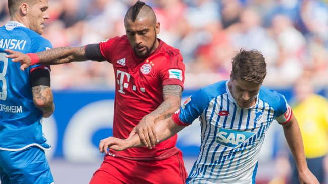 FC Bayern de Vidal venció a Hoffenheim de Vargas en duelo de chilenos