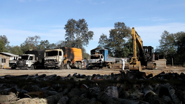 Camioneros de Arauco protestaron exigiendo seguridad tras atentados