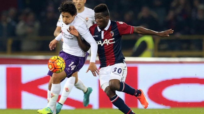 Matías Fernández fue expulsado en empate de Fiorentina ante Bologna