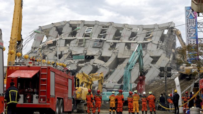 Terremoto en Taiwán: Sube a 96 la cifra de muertos y baja a 28 los desaparecidos