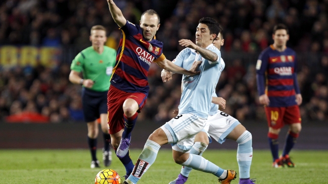 FC Barcelona goleó a Celta de Vigo en duelo de chilenos por la liga española