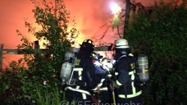 Incendio consumió una casa en Lo Barnechea