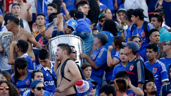 Se autorizó el ingreso del bombo a la barra de U. de Chile