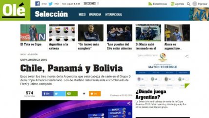 Las portadas de la prensa argentina, boliviana y panameña tras el sorteo