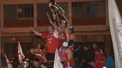   La efusiva celebración de CD Valdivia en el centro de la ciudad 