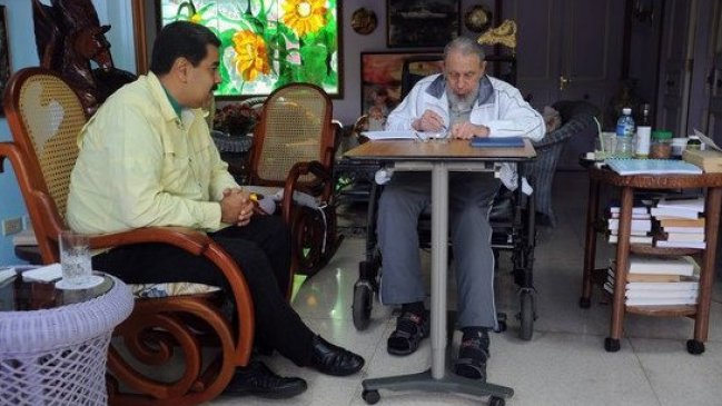 Fidel Castro se reunió con Maduro en la víspera de la llegada de Obama a Cuba