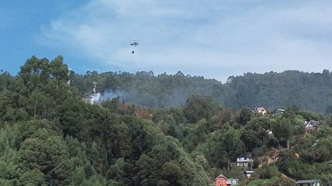 Autoridades levantaron alerta roja por incendio forestal en Corral