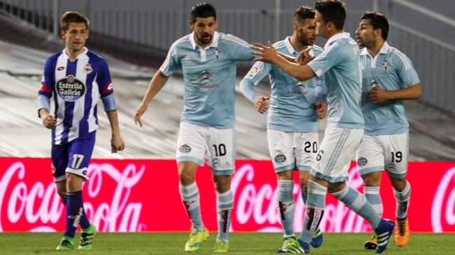 Fabián Orellana participó en la igualdad entre Celta y Deportivo La Coruña