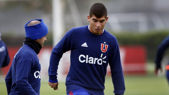 Francisco Castro reapareció en las prácticas del primer equipo de Universidad de Chile