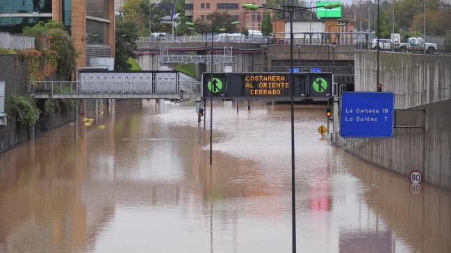 Los desvíos en Santiago por el cierre de la autopista Costanera Norte