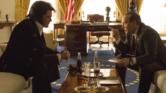 Kevin Spacey y Michael Shannon reviven misterioso encuentro de Elvis y Nixon